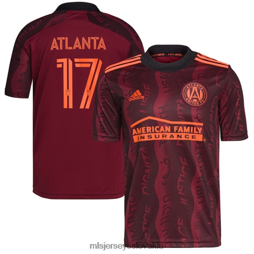 dres sk MLS Jerseys deti Priaznivci atlanta United FC a adidas gaštanové 2021 unity replika hráčskeho dresu P8Z42N1207