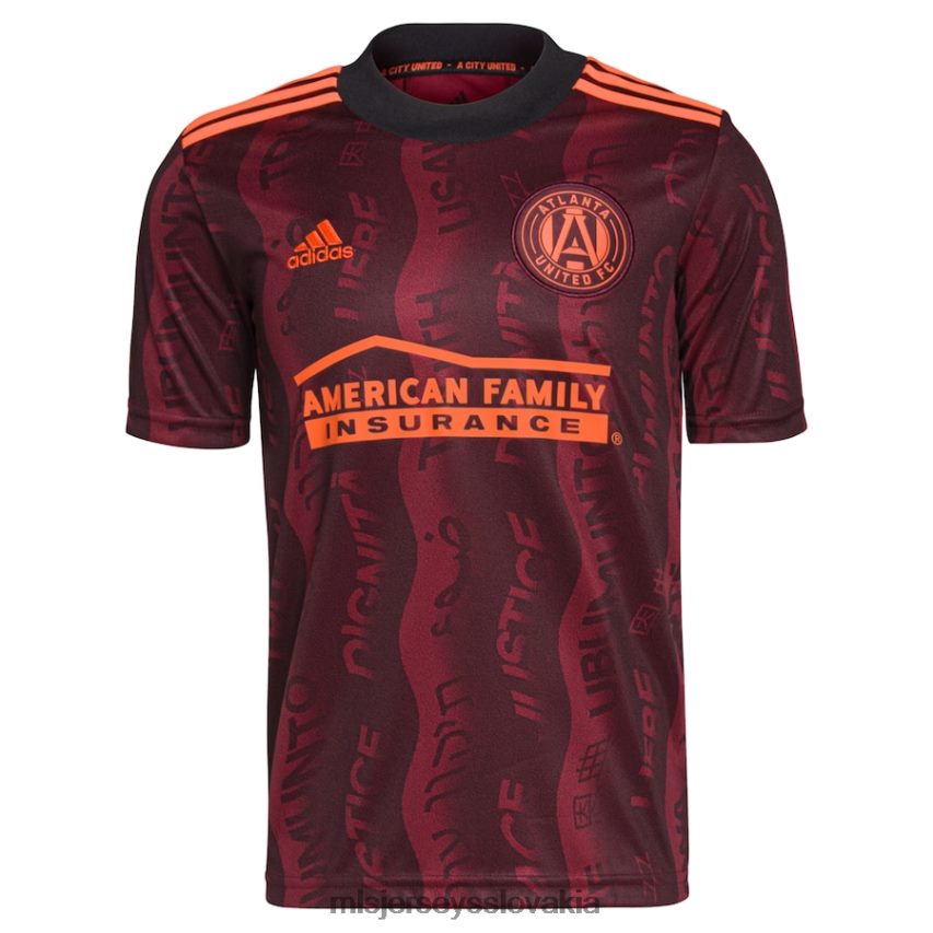 dres sk MLS Jerseys deti atlanta united fc miles robinson adidas gaštanové 2021 unity replika hráčskeho dresu P8Z42N1205
