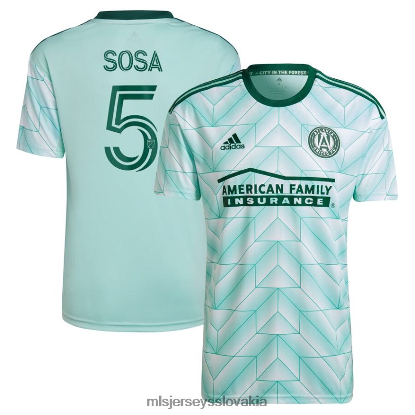 dres sk MLS Jerseys deti atlanta united fc santiago sosa adidas mint 2022 the forest kit replika hráčskeho dresu P8Z42N1335