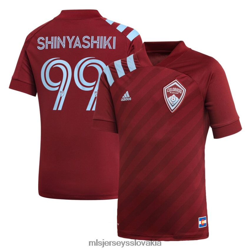 dres sk MLS Jerseys deti colorado rapids andre shinyashiki adidas burgundy 2021 primárna replika hráčskeho dresu P8Z42N1298