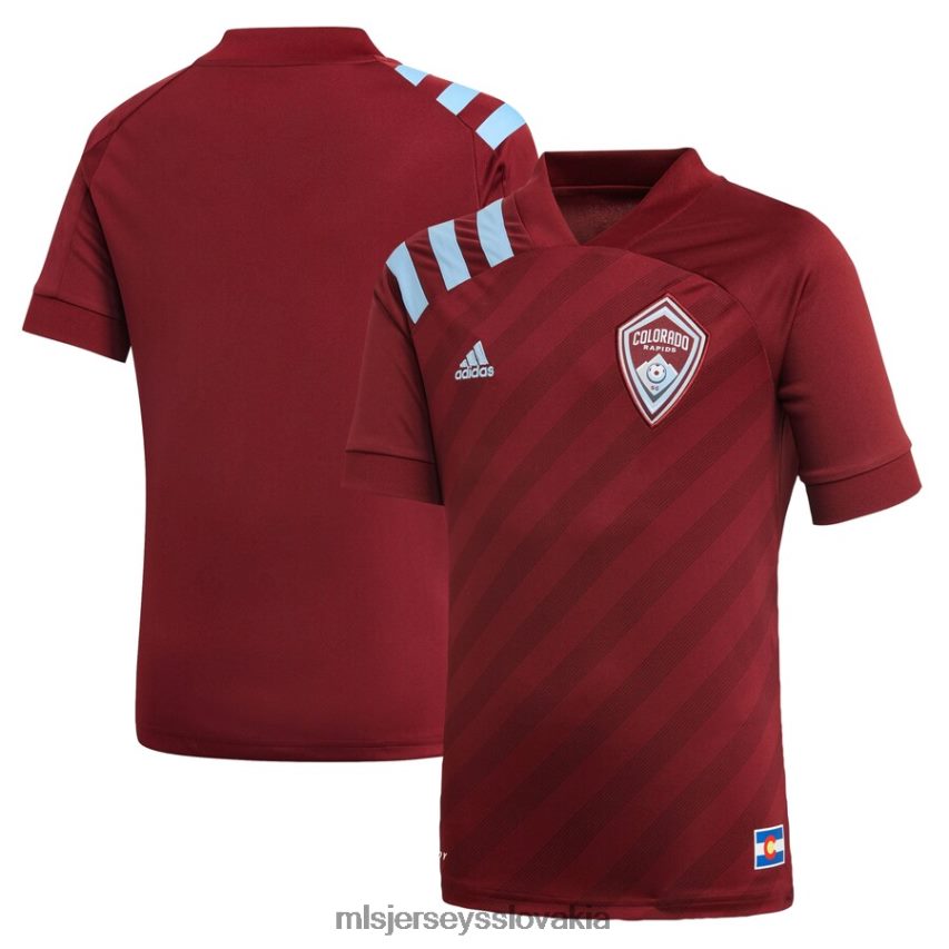 dres sk MLS Jerseys deti Colorado rapids adidas burgundy 2021 primárna replika dresu P8Z42N1230