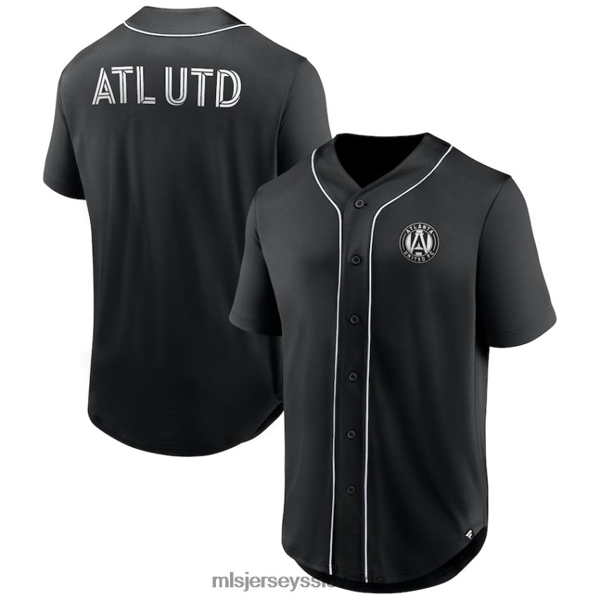 dres sk MLS Jerseys muži atlanta united fc fanatics značkový čierny treťodobý bejzbalový dres so zapínaním na gombíky P8Z42N261