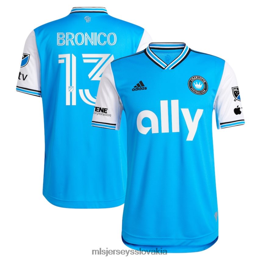 dres sk MLS Jerseys muži charlotte fc brandt bronico adidas blue 2023 novo razený autentický hráčsky dres P8Z42N901