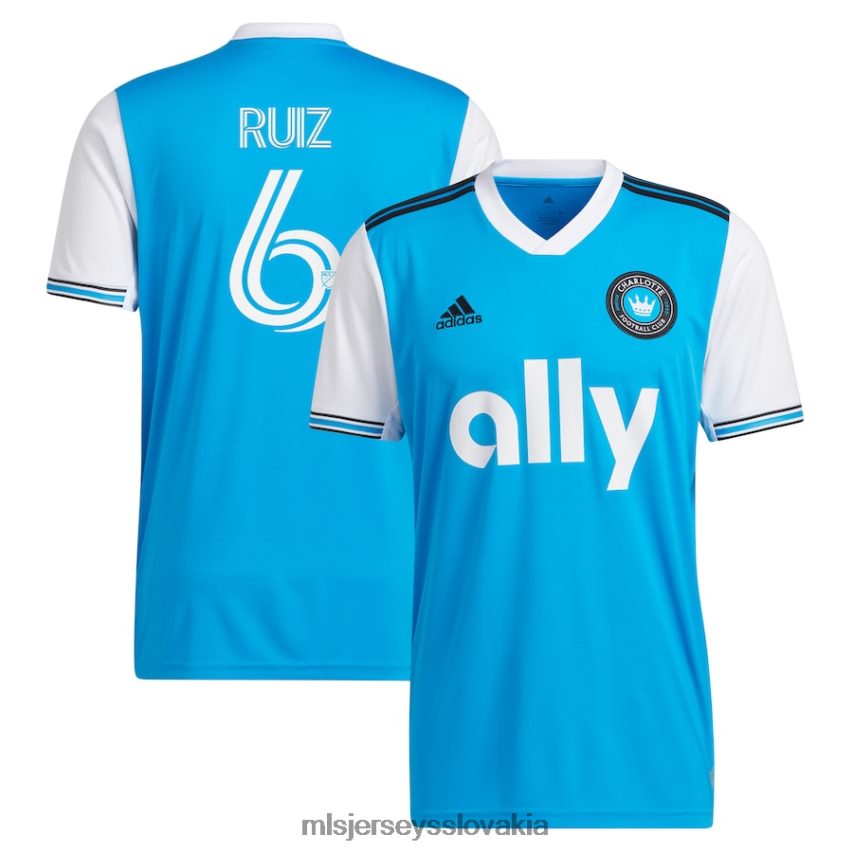 dres sk MLS Jerseys muži charlotte fc sergio ruiz adidas modrý 2022 primárna replika hráčskeho dresu P8Z42N1252