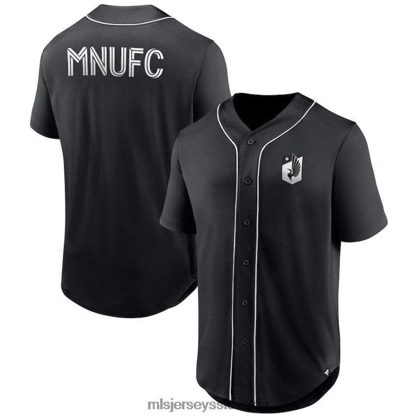 dres sk MLS Jerseys muži Minnesota United Fc fanatics značkový čierny treťodobý módny bejzbalový dres na gombíky P8Z42N245