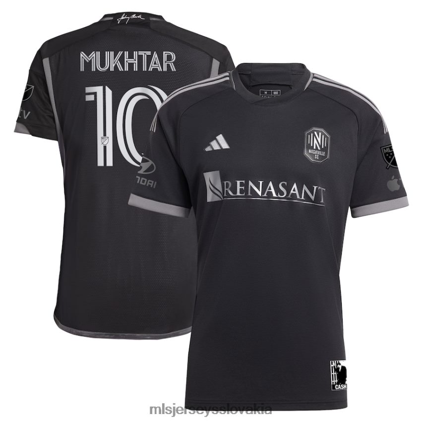 dres sk MLS Jerseys muži nashville sc hany mukhtar adidas black 2023 muž v čiernom drese autentického hráča P8Z42N175