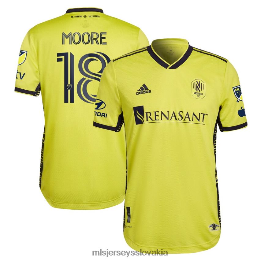 dres sk MLS Jerseys muži nashville sc shaq moore adidas žltý 2023 autentický hráčsky dres P8Z42N1169