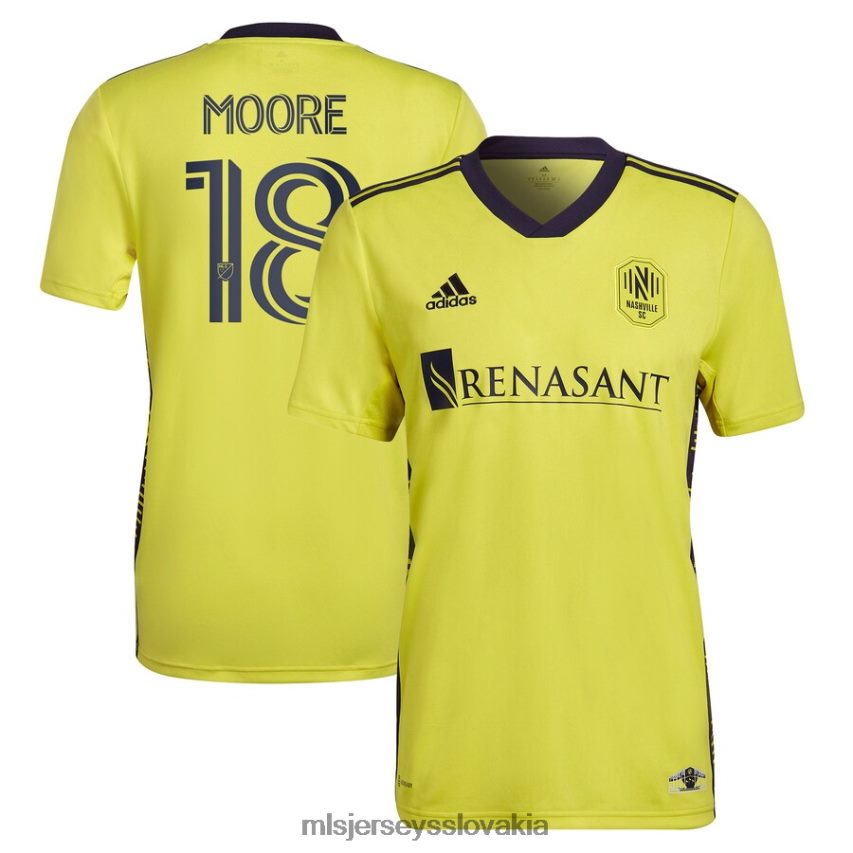 dres sk MLS Jerseys muži nashville sc shaq moore adidas žltý 2023 súprava na návrat domov replika hráčskeho dresu P8Z42N778