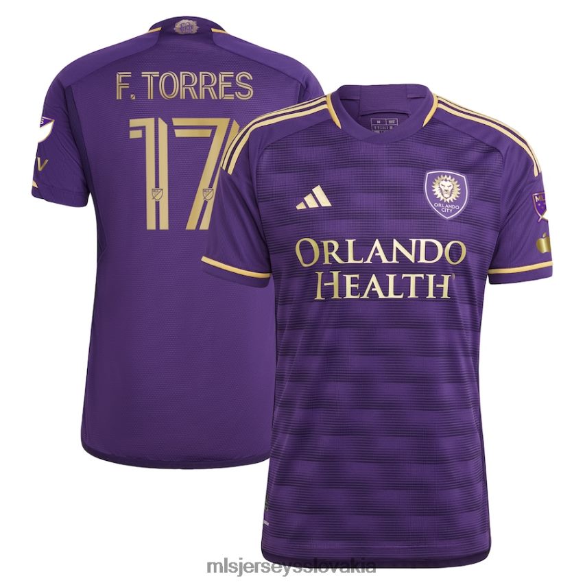 dres sk MLS Jerseys muži orlando city sc facundo torres adidas purple 2023 nástenná súprava autentický hráčsky dres P8Z42N1325
