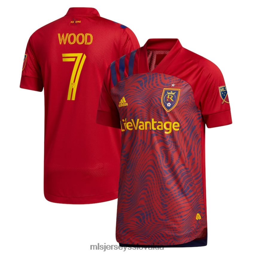 dres sk MLS Jerseys muži pravý, bobby drevo zo slaného jazera adidas červený primárny autentický hráčsky dres 2021 P8Z42N1260