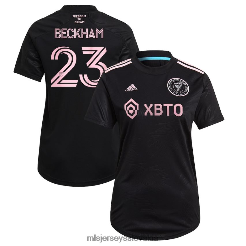 dres sk MLS Jerseys ženy inter miami cf david beckham adidas black 2021 la palma replika hráčskeho dresu P8Z42N662