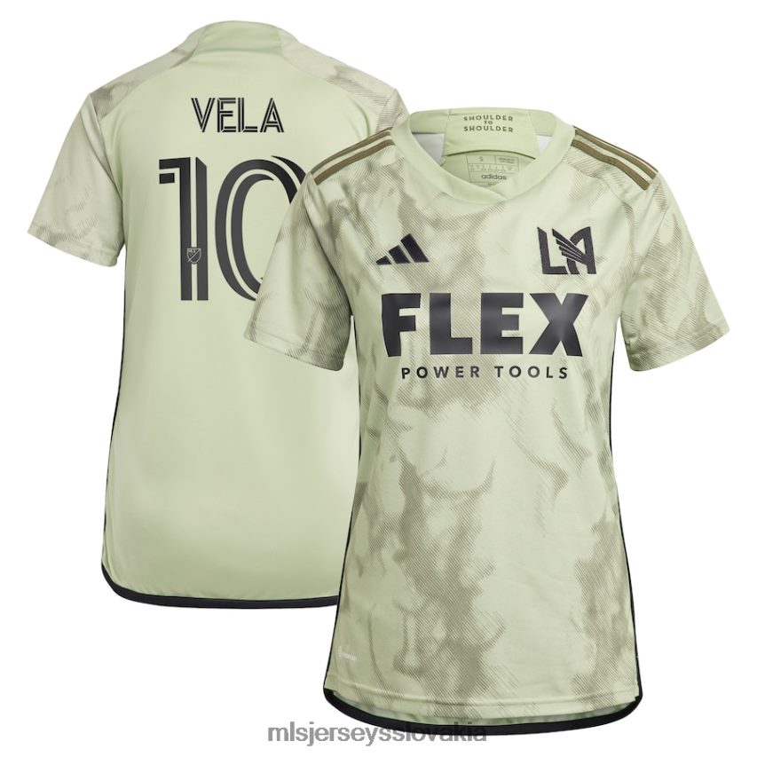 dres sk MLS Jerseys ženy lafc carlos vela adidas zelená 2023 replika hráčskeho dresu s dymovou clonou P8Z42N493